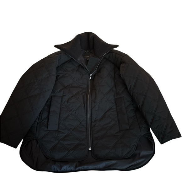 Banana Republic Black Quilted Puffer Jacket Run Big like size M/L - Picture 2 of 9